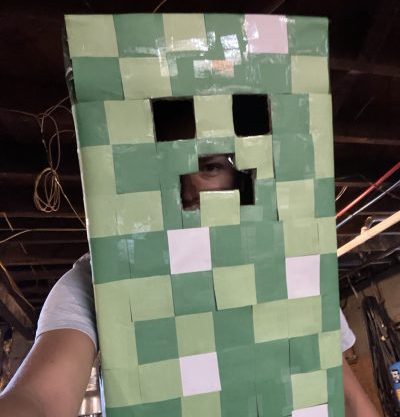 DIY Minecraft Creeper Halloween&nbsp;Costume